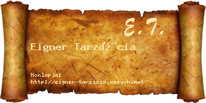 Eigner Tarzícia névjegykártya